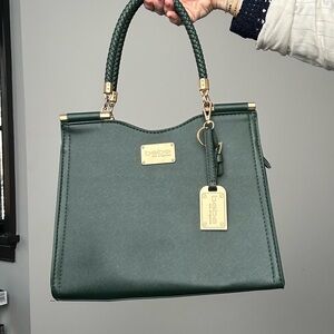 Bebe Dark Green Convertible Shoulder Bag, Practically NEW